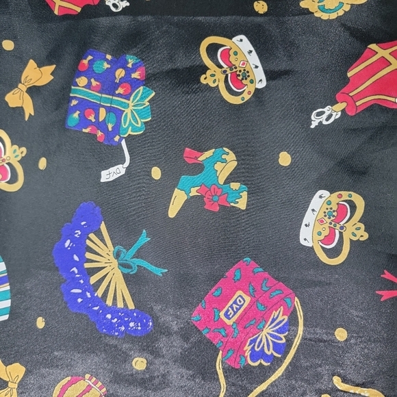 VTG Diane Von Furstenberg Men's Holiday Christmas Print Vest Sz M - Picture 9 of 12